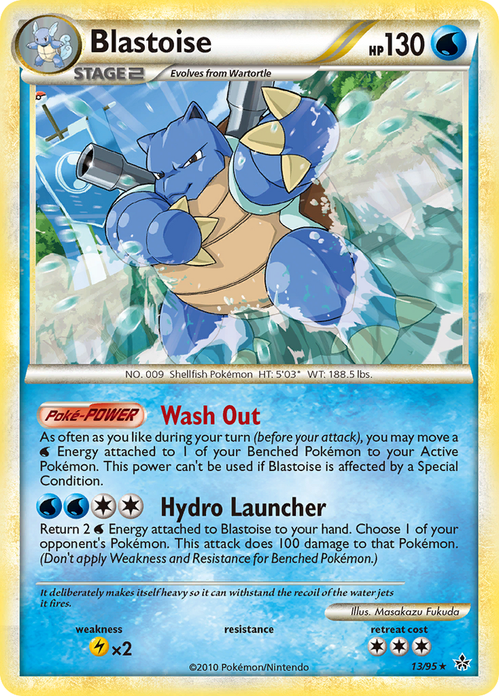 Pokemon | Blastoise (13/95) [HeartGold & SoulSilver: Unleashed] | The Nerd Merchant
