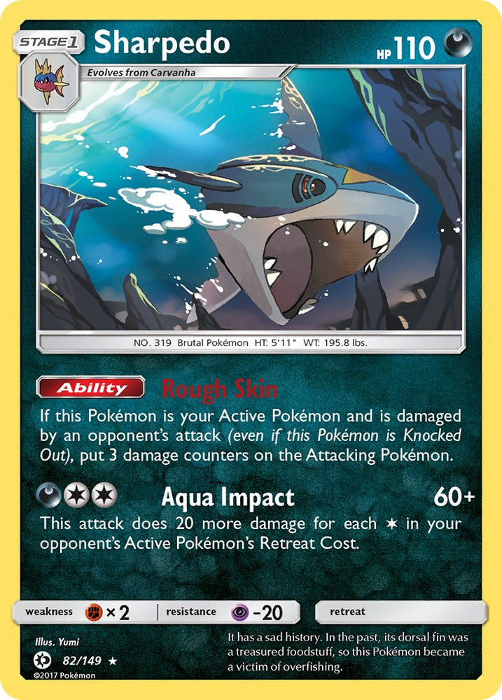 Pokemon | Sharpedo (82/149) (Cosmos Holo) (Blister Exclusive) [Sun & Moon: Base Set] | The Nerd Merchant