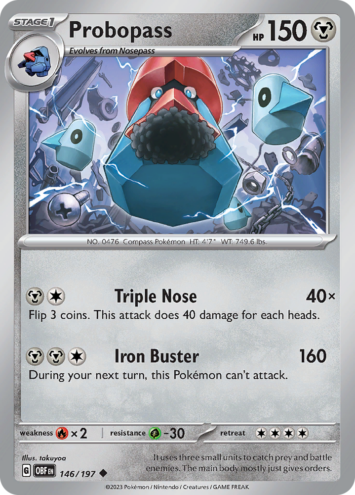 Pokemon | Probopass (146/197) [Scarlet & Violet: Obsidian Flames] | The Nerd Merchant