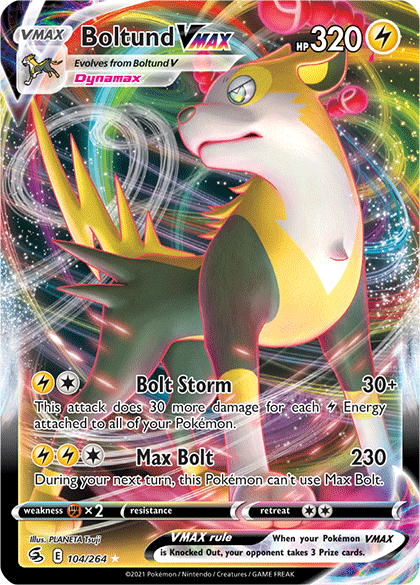 Pokemon | Boltund VMAX (104/264) [Sword & Shield: Fusion Strike] | The Nerd Merchant