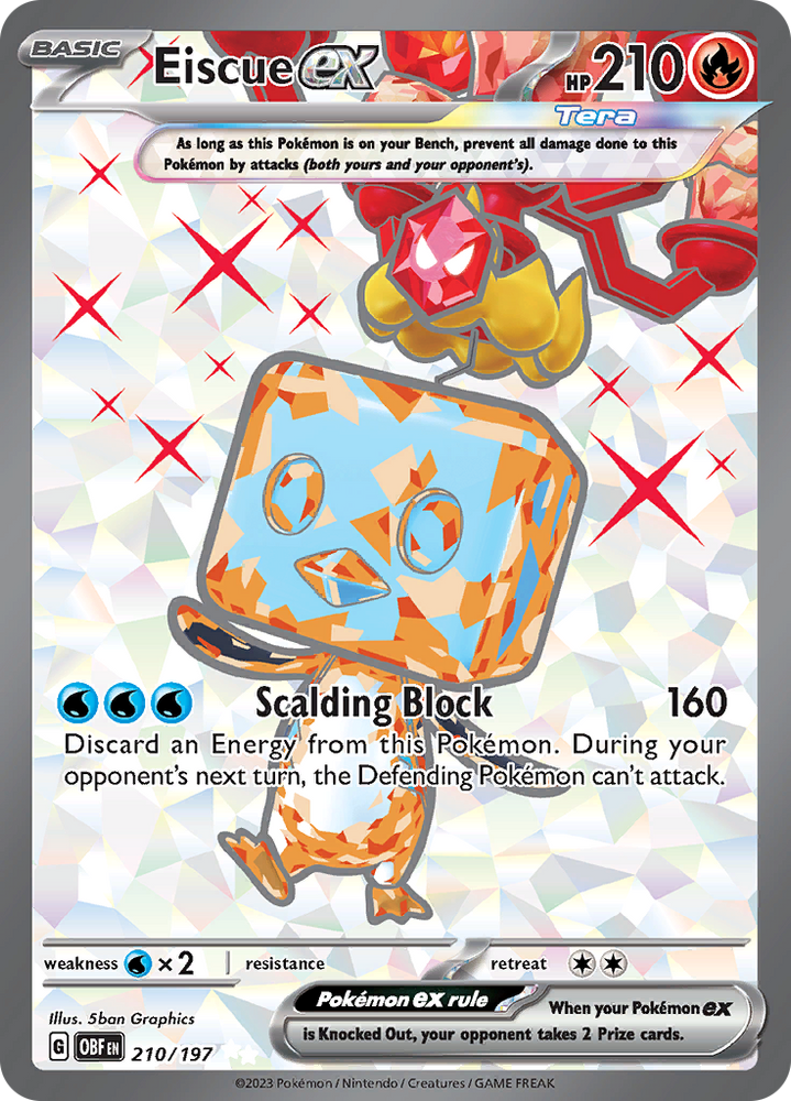 Pokemon | Eiscue ex (210/197) [Scarlet & Violet: Obsidian Flames] | The Nerd Merchant