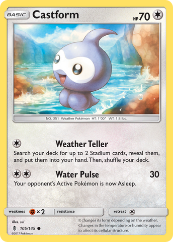 Pokemon | Castform (105/145) [Sun & Moon: Guardians Rising] | The Nerd Merchant