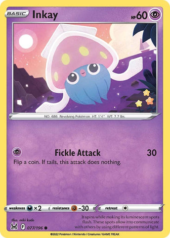 Pokemon | Inkay (077/196) [Sword & Shield: Lost Origin] | The Nerd Merchant