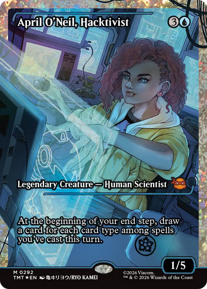 Magic | April O'Neil, Hacktivist (0292) (Showcase) (Fracture Foil) [Teenage Mutant Ninja Turtles] | The Nerd Merchant