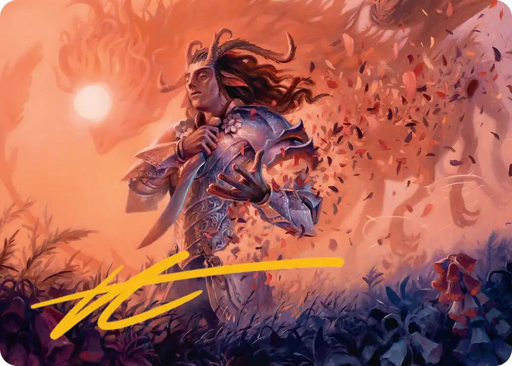 Magic | Rhys, the Evermore Art Card (Gold-Stamped Signature) [Lorwyn Eclipsed Art Series] | The Nerd Merchant