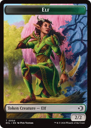 Magic | Elf // Treasure Double-Sided Token [Lorwyn Eclipsed Tokens] | The Nerd Merchant