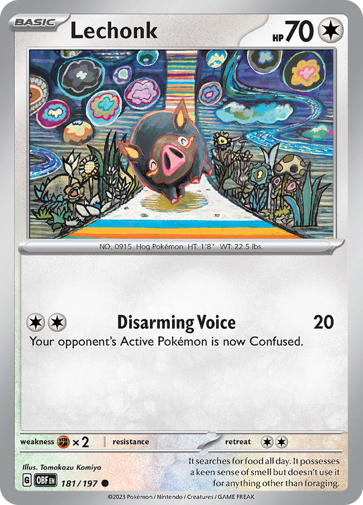Pokemon | Lechonk (181/197) [Scarlet & Violet: Obsidian Flames] | The Nerd Merchant