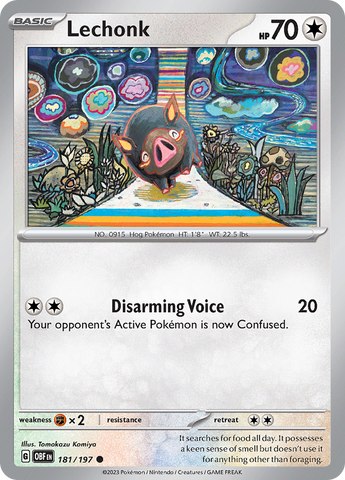 Pokemon | Lechonk (181/197) [Scarlet & Violet: Obsidian Flames] | The Nerd Merchant