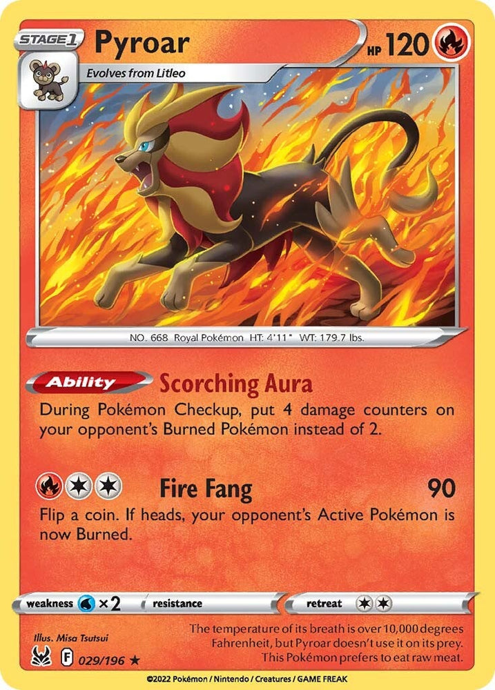 Pokemon | Pyroar (029/196) [Sword & Shield: Lost Origin] | The Nerd Merchant