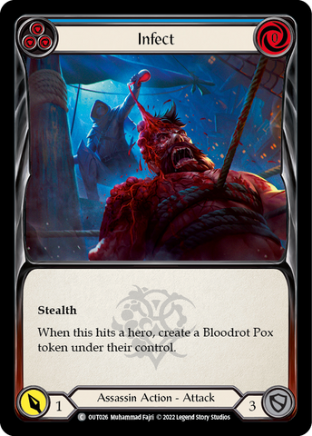 Flesh and Blood TCG | Infect (Blue) [OUT026] (Outsiders) | The Nerd Merchant