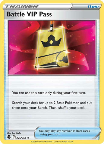 Pokemon | Battle VIP Pass (225/264) [Sword & Shield: Fusion Strike] | The Nerd Merchant