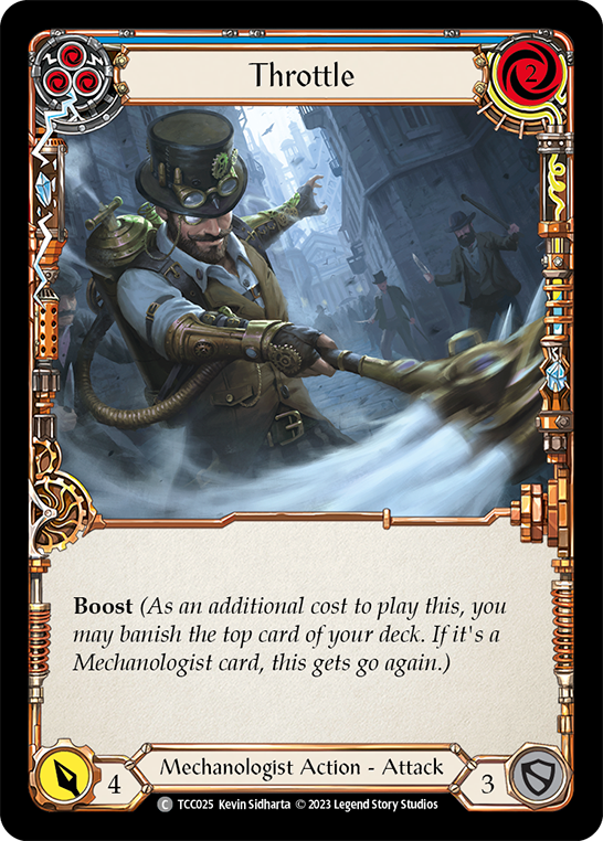 Flesh and Blood TCG | Throttle (Blue) [TCC025] (Round the Table: TCC x LSS) | The Nerd Merchant