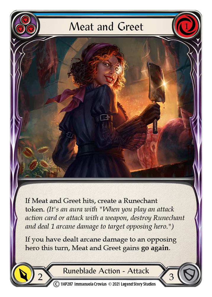 Flesh and Blood TCG | Meat and Greet (Blue) [1HP287] (History Pack 1) | The Nerd Merchant
