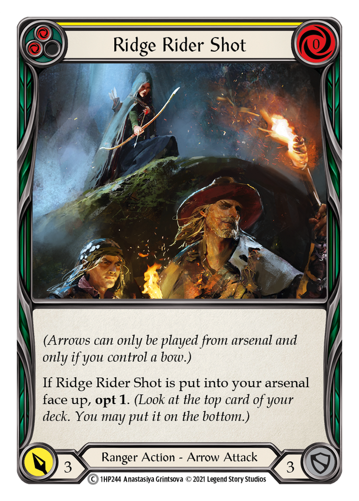 Flesh and Blood TCG | Ridge Rider Shot (Yellow) [1HP244] (History Pack 1) | The Nerd Merchant