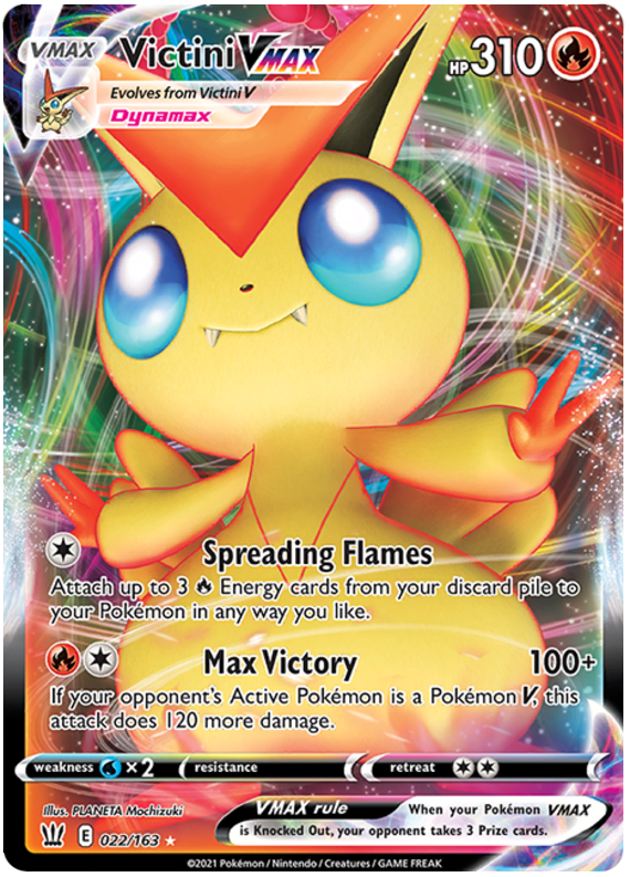 Pokemon | Victini VMAX (022/163) [Sword & Shield: Battle Styles] | The Nerd Merchant