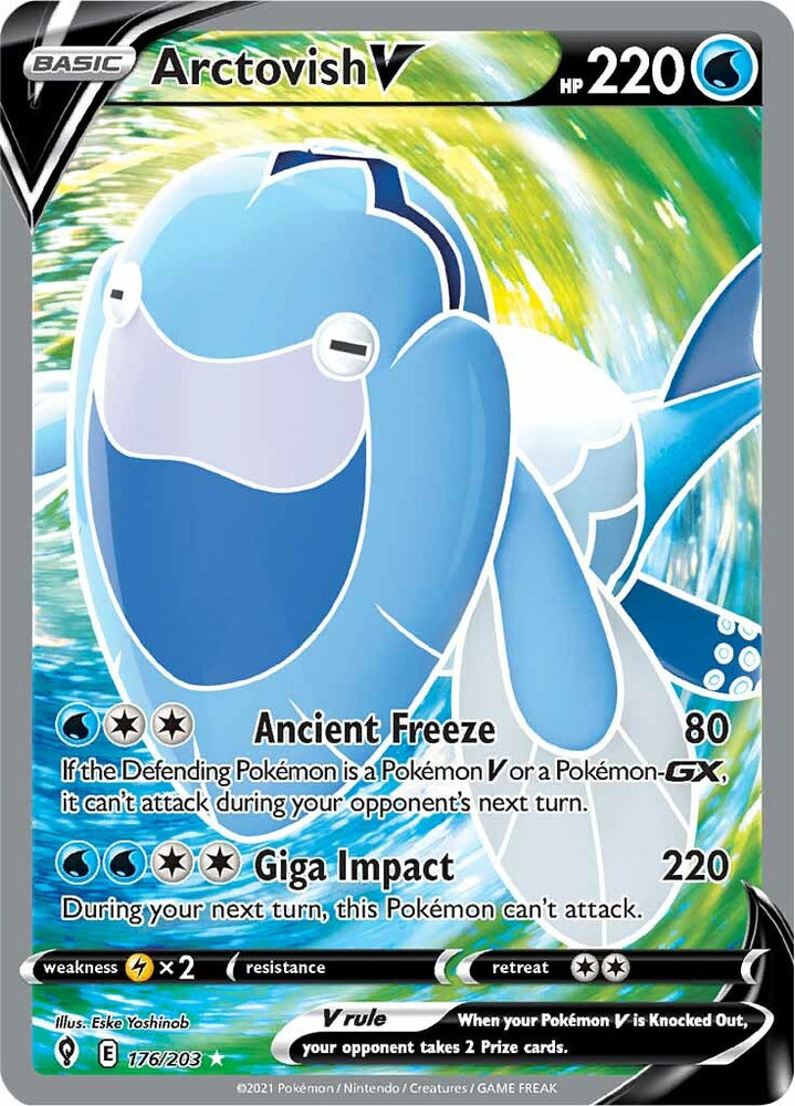 Pokemon | Arctovish V (176/203) [Sword & Shield: Evolving Skies] | The Nerd Merchant