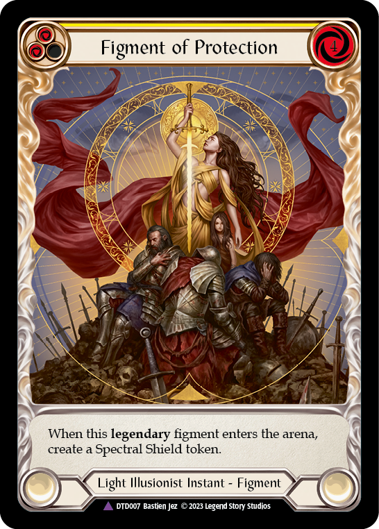 Flesh and Blood TCG | Figment of Protection // Aegis, Archangel of Protection (Marvel) [DTD007] (Dusk Till Dawn)  Cold Foil | The Nerd Merchant
