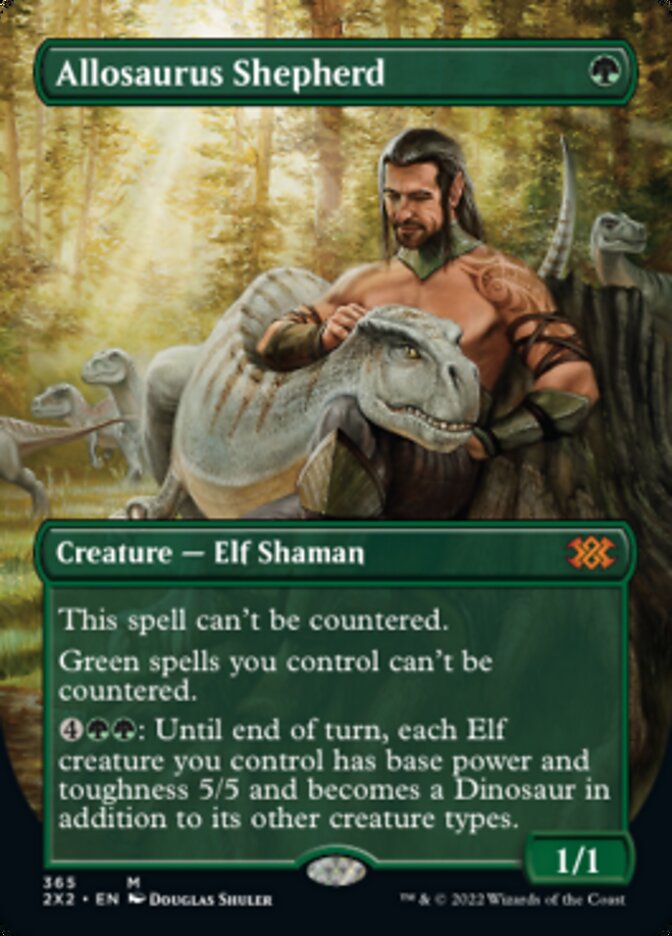 Magic | Allosaurus Shepherd (Borderless Alternate Art) [Double Masters 2022] | The Nerd Merchant