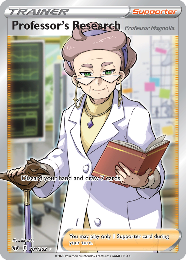 Pokemon | Professor's Research (201/202) (Professor Magnolia) [Sword & Shield: Base Set] | The Nerd Merchant