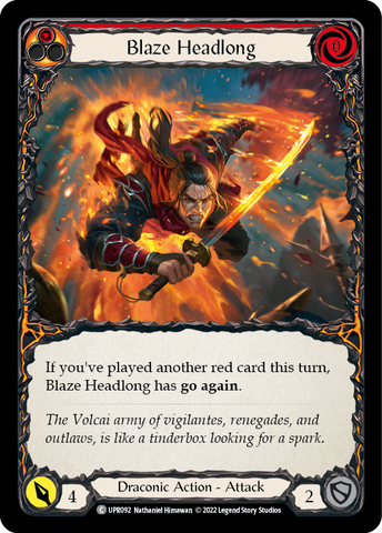 Flesh and Blood TCG | Blaze Headlong [UPR092] (Uprising) | The Nerd Merchant