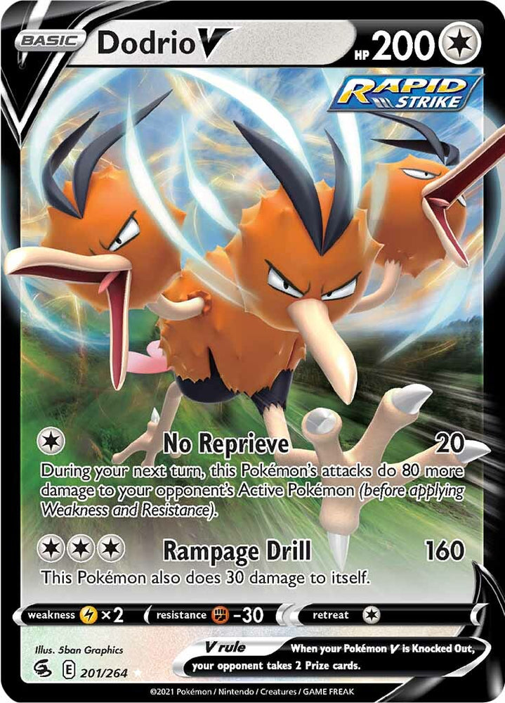 Pokemon | Dodrio V (201/264) [Sword & Shield: Fusion Strike] | The Nerd Merchant