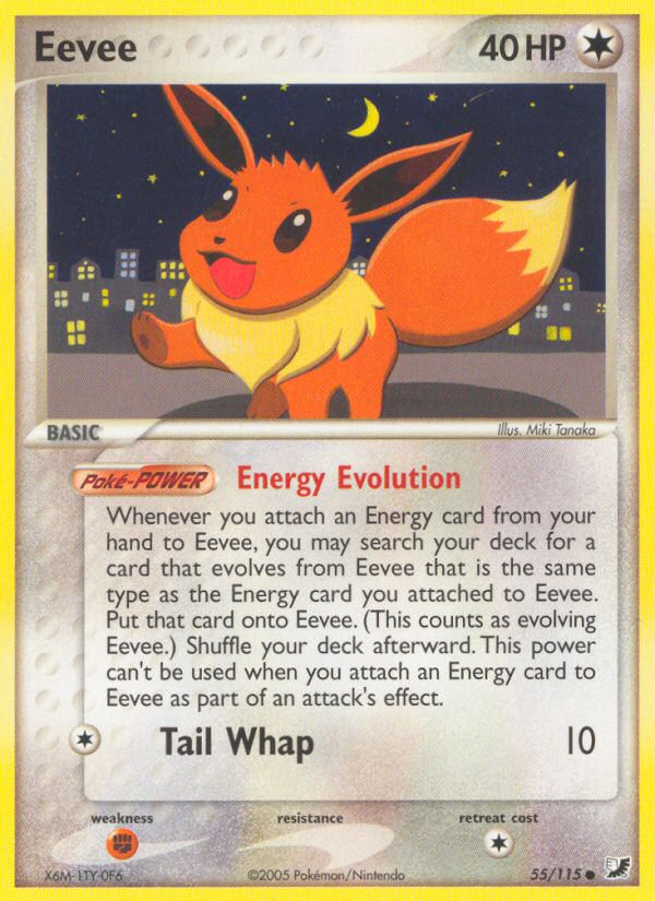 Pokemon | Eevee (55/115) [EX: Unseen Forces] | The Nerd Merchant