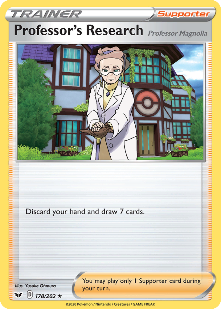 Pokemon | Professor's Research (178/202) (Professor Magnolia) [Sword & Shield: Base Set] | The Nerd Merchant