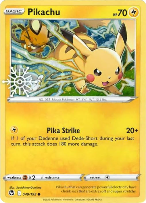 Pokemon | Pikachu (049/195) (Holiday Calendar) [Sword & Shield: Silver Tempest] | The Nerd Merchant