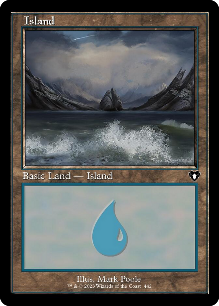 Magic | Island (442) (Retro) [Commander Masters] | The Nerd Merchant