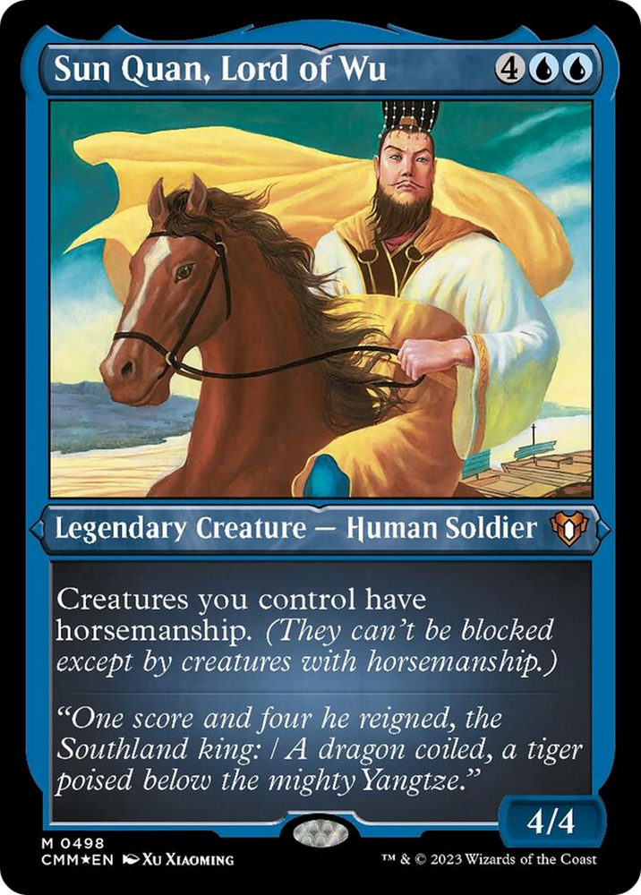 Magic | Sun Quan, Lord of Wu (Foil Etched) [Commander Masters] | The Nerd Merchant