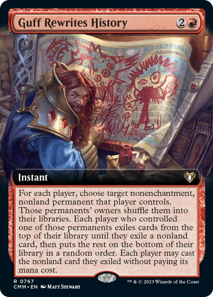 Magic | Guff Rewrites History (Extended Art) [Commander Masters] | The Nerd Merchant