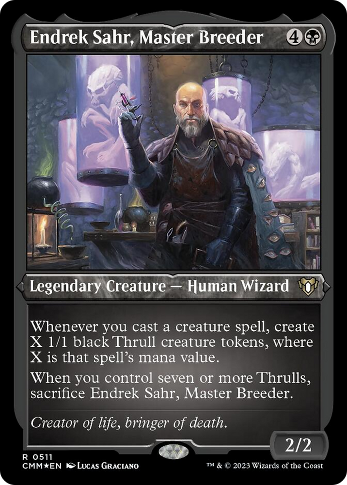 Magic | Endrek Sahr, Master Breeder (Foil Etched) [Commander Masters] | The Nerd Merchant