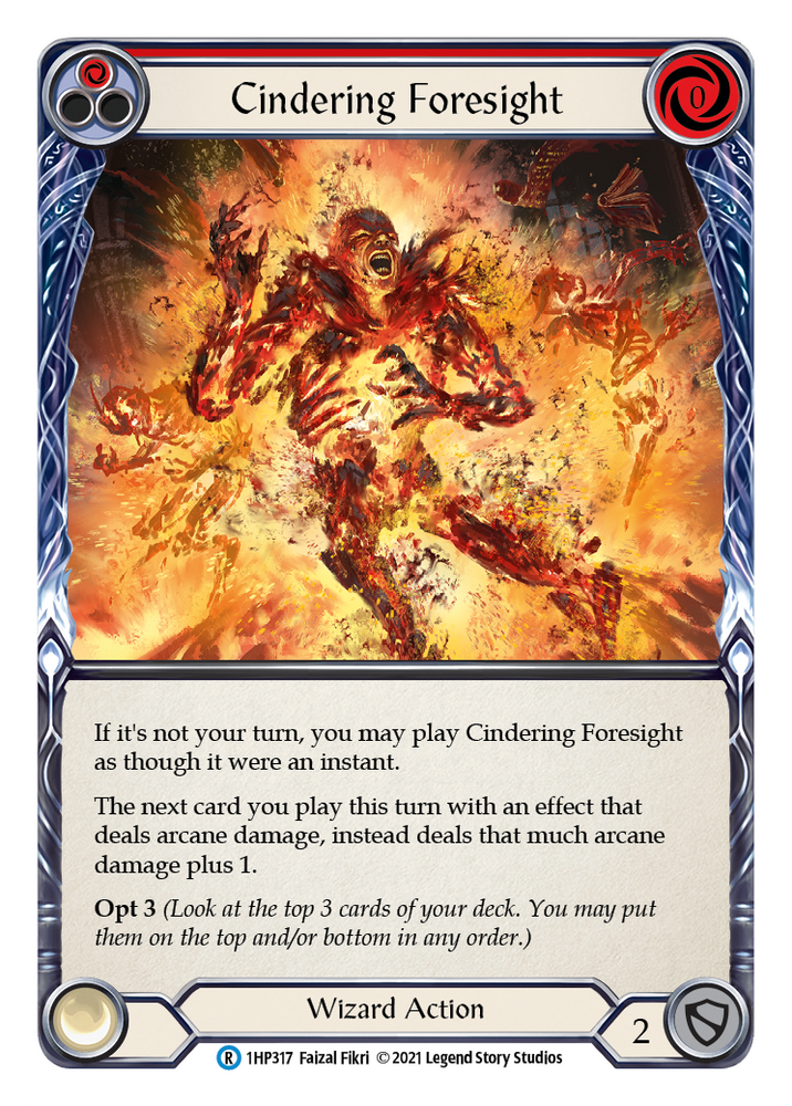 Flesh and Blood TCG | Cindering Foresight (Red) [1HP317] (History Pack 1) | The Nerd Merchant