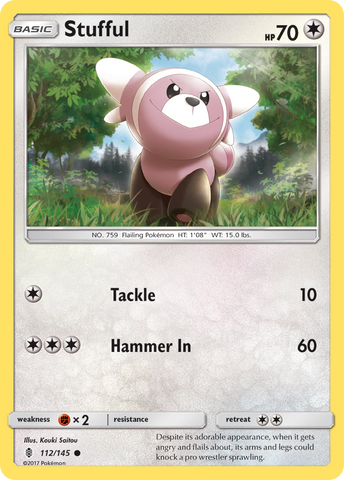 Pokemon | Stufful (112/145) [Sun & Moon: Guardians Rising] | The Nerd Merchant