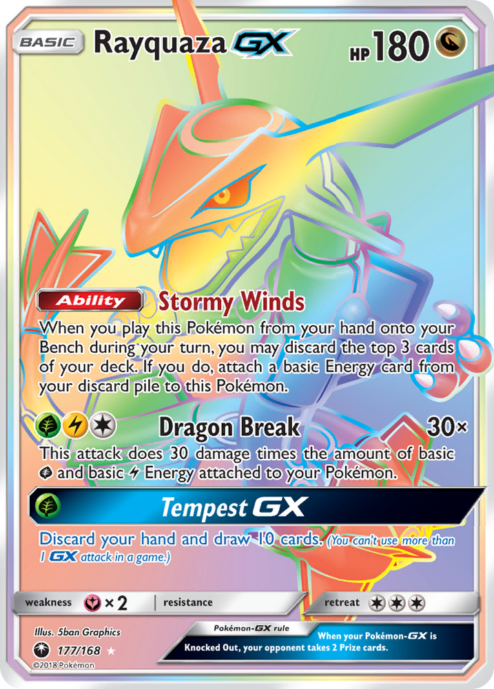 Pokemon | Rayquaza GX (177/168) [Sun & Moon: Celestial Storm] | The Nerd Merchant
