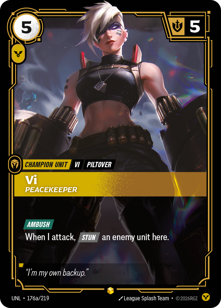 Vi - Peacekeeper (Alternate Art) (Foil) - Unleashed (176a/219)