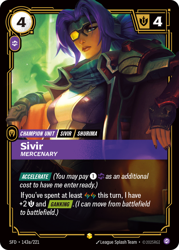 Sivir, Mercenary (Alt Foil) - Spiritforged #143