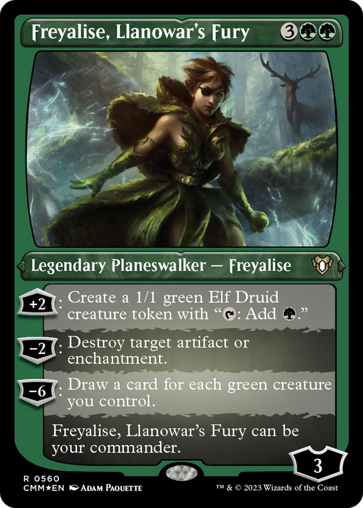 Magic | Freyalise, Llanowar's Fury (Foil Etched) [Commander Masters] | The Nerd Merchant