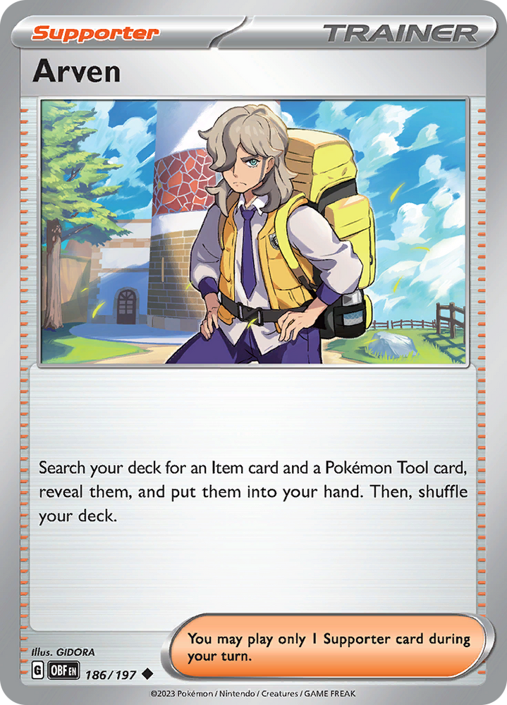 Pokemon | Arven (186/197) [Scarlet & Violet: Obsidian Flames] | The Nerd Merchant