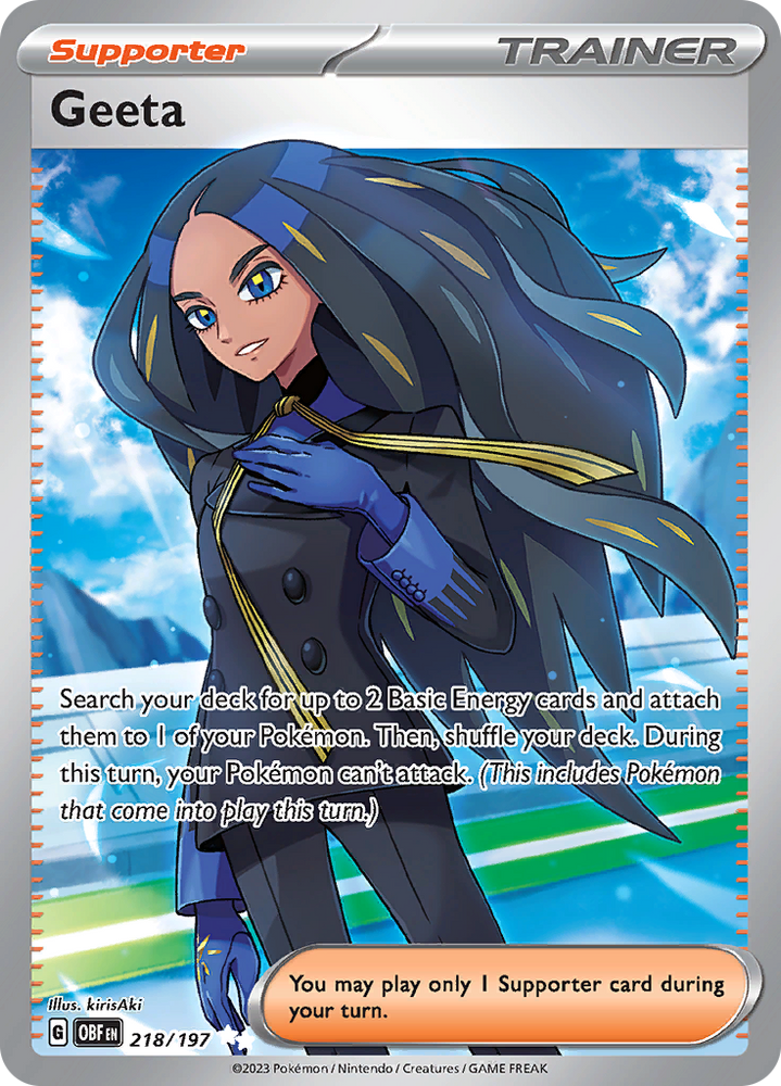 Pokemon | Geeta (218/197) [Scarlet & Violet: Obsidian Flames] | The Nerd Merchant