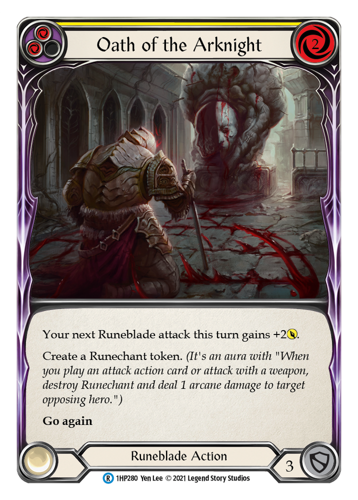 Flesh and Blood TCG | Oath of the Arknight (Yellow) [1HP280] (History Pack 1) | The Nerd Merchant