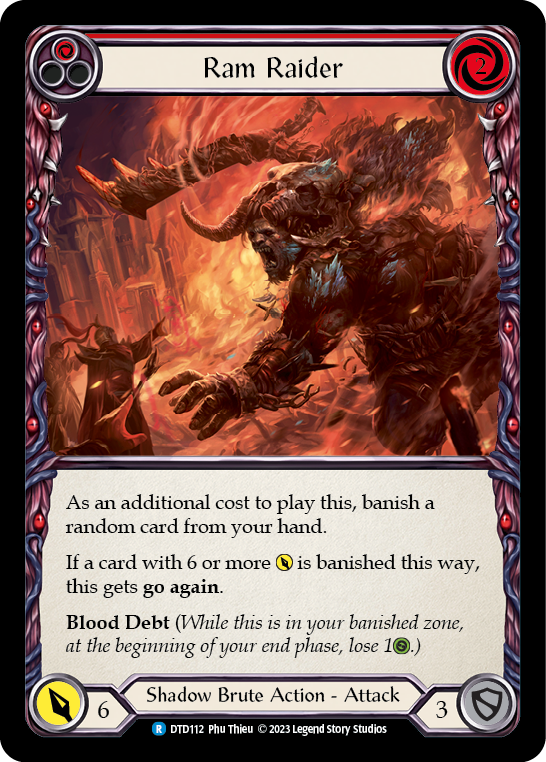 Flesh and Blood TCG | Ram Raider (Red) [DTD112] (Dusk Till Dawn)  Rainbow Foil | The Nerd Merchant