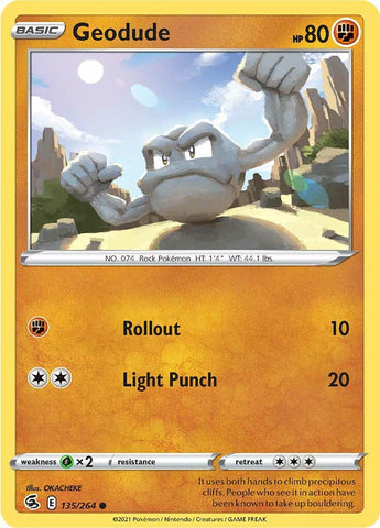 Pokemon | Geodude (135/264) [Sword & Shield: Fusion Strike] | The Nerd Merchant