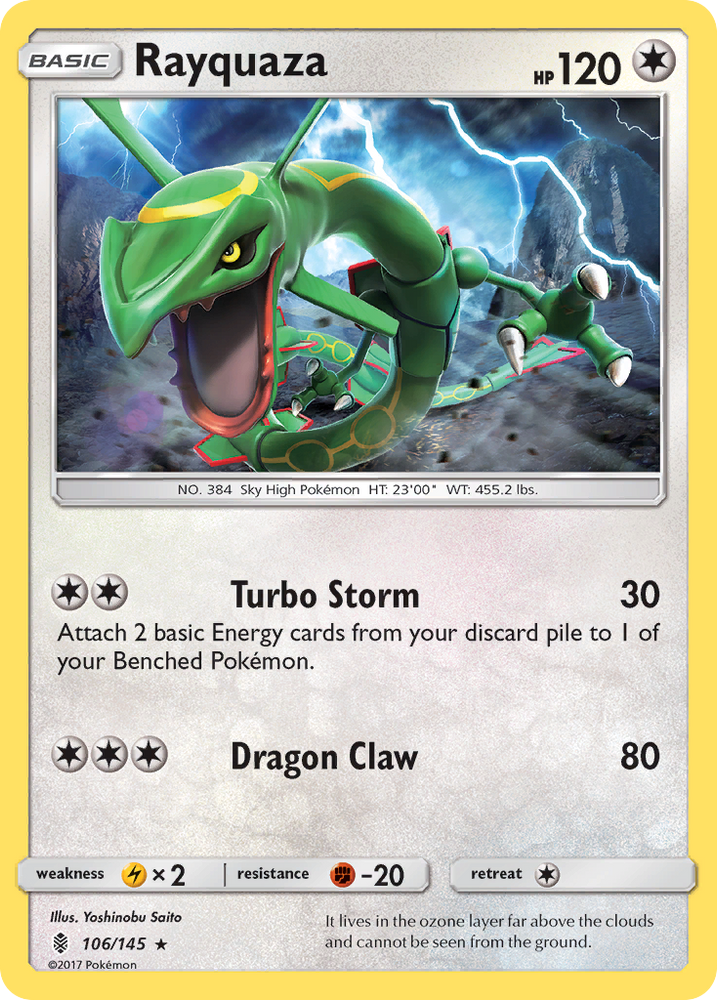 Pokemon | Rayquaza (106/145) [Sun & Moon: Guardians Rising] | The Nerd Merchant