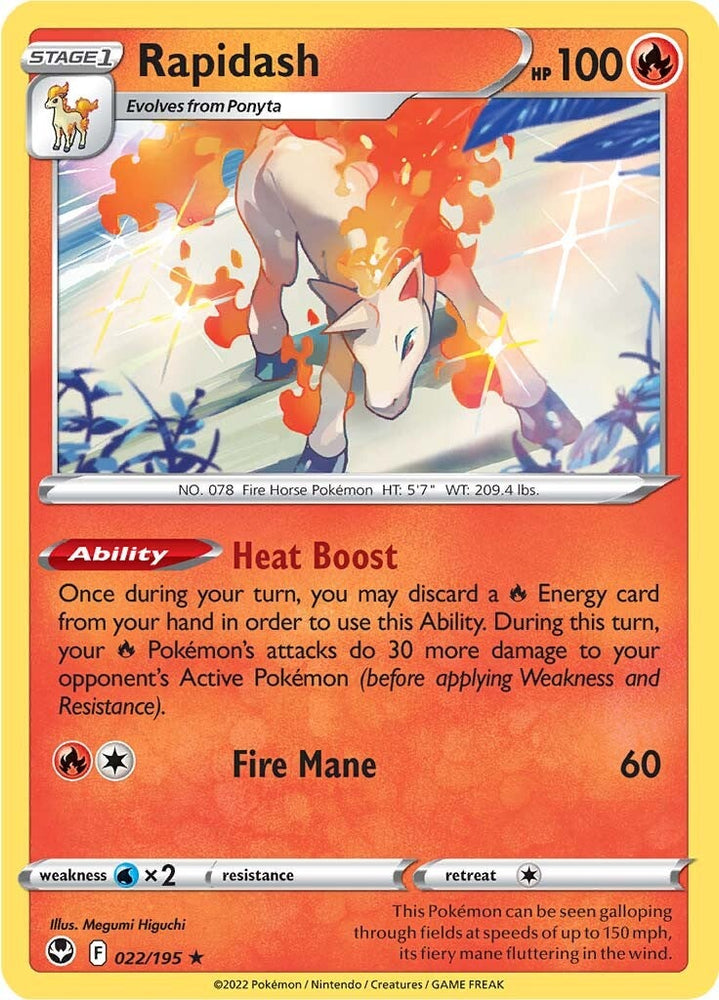 Pokemon | Rapidash (022/195) (Theme Deck Exclusive) [Sword & Shield: Silver Tempest] | The Nerd Merchant
