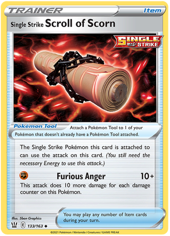Pokemon | Single Strike Scroll of Scorn (133/163) [Sword & Shield: Battle Styles] | The Nerd Merchant