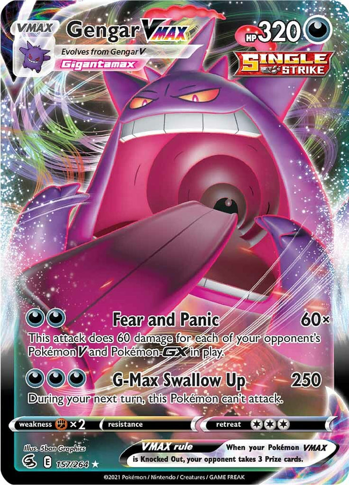 Pokemon | Gengar VMAX (157/264) [Sword & Shield: Fusion Strike] | The Nerd Merchant