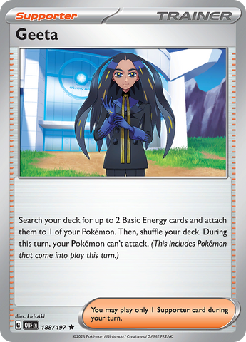 Pokemon | Geeta (188/197) [Scarlet & Violet: Obsidian Flames] | The Nerd Merchant