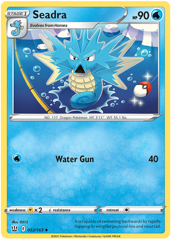 Pokemon | Seadra (032/163) [Sword & Shield: Battle Styles] | The Nerd Merchant