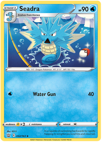 Pokemon | Seadra (032/163) [Sword & Shield: Battle Styles] | The Nerd Merchant